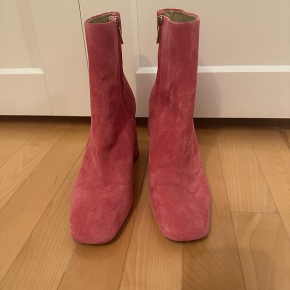 Sam Edelman Pink Codie Suede Booties - Size 8.5 - Picture 7 of 8
